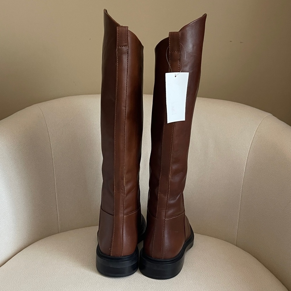 NEW Steve Madden Women's Gaige Knee High Boot, Brown Leather - Picture 5 of 11